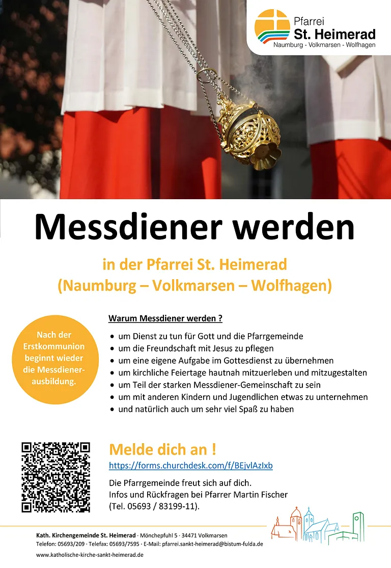 Messdiener Anmeldung