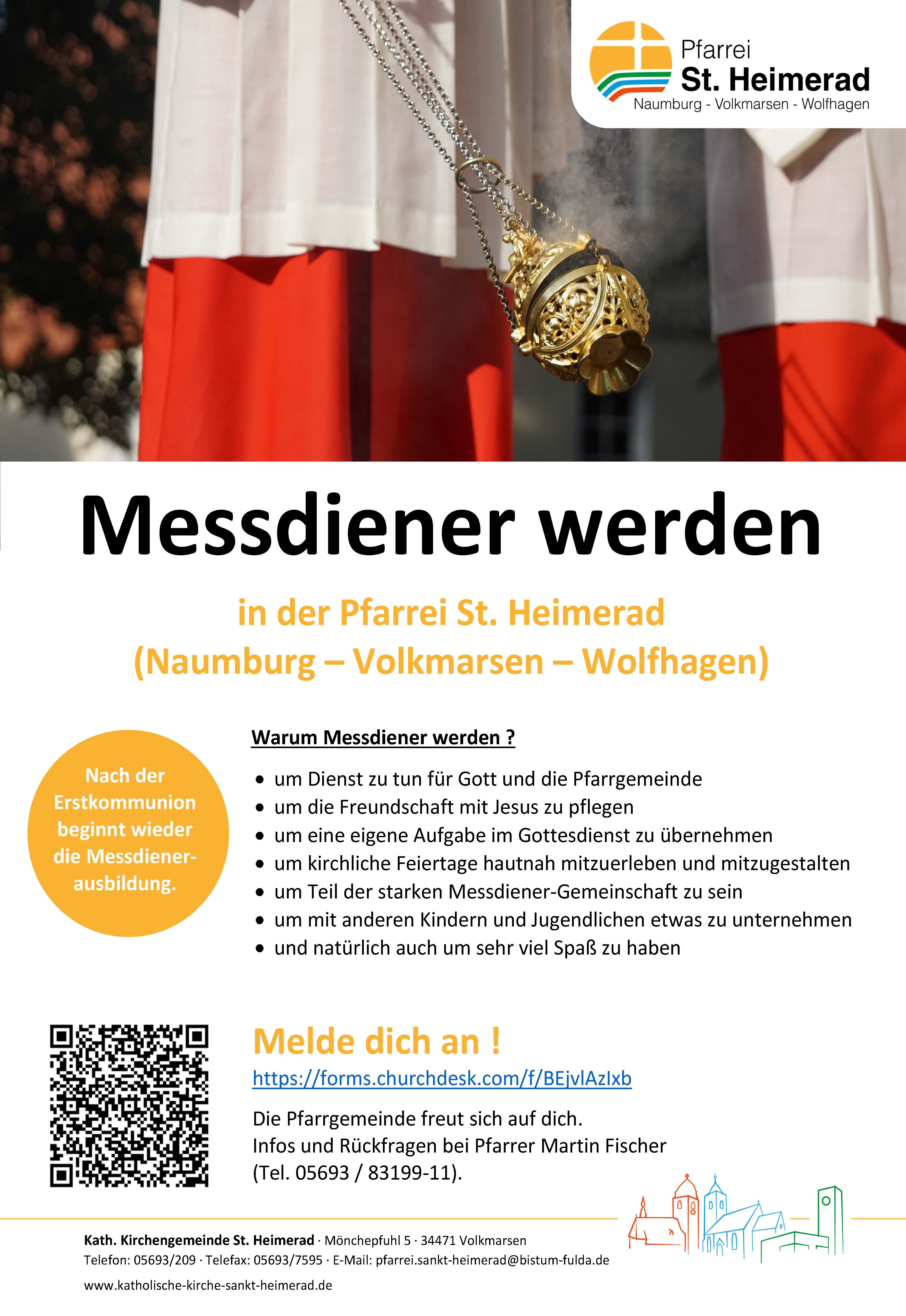 Messdiener Anmeldung