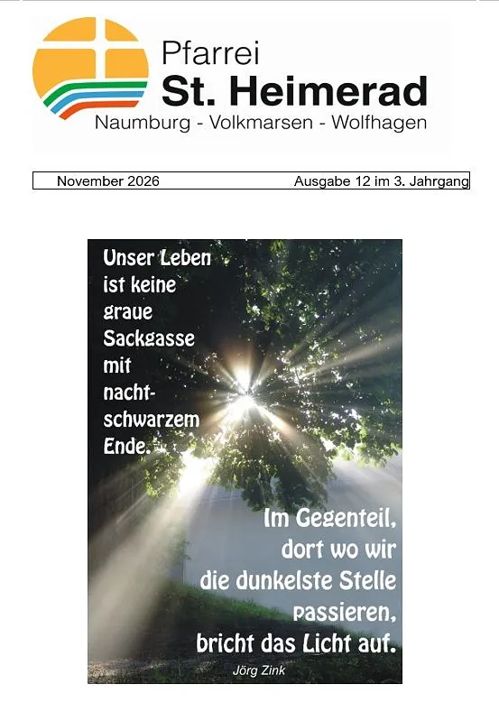 Download der aktuellen Gottesdienstordnung